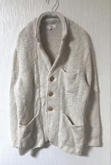 할리우드 런치마켓 구제 의류 울 니트 자켓 아이보리 S