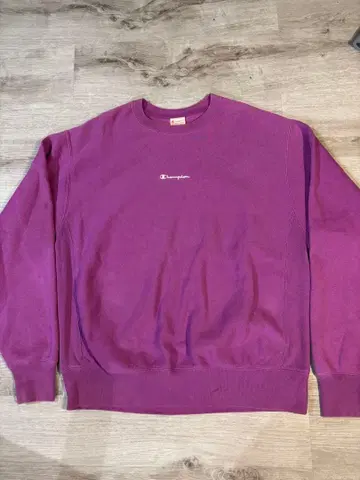 274 챔피언 리버스 위브 퍼플 자수 로고 L WARM UP