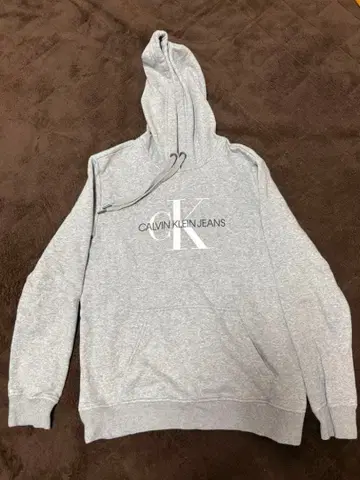 캘빈클라인 그레이 후드티