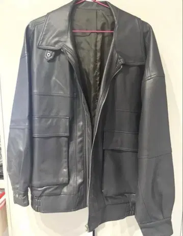 인조 가죽 오버 블루종 블랙 그레이 한국 y2k M 미사용 새상품