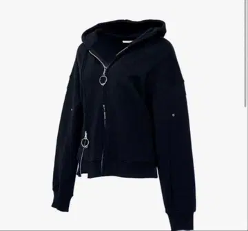 The Red Thread w zip hoodie long black