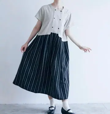 선착순 가격 인하 [ 새상품 ] magali 더블 버튼 원피스