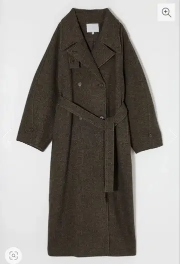 폼 슬리브 롱 코트