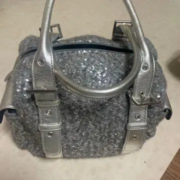 미사용 YUKIKO HANAI 핸드백 비즈 포함 핸드백 그레이 실버