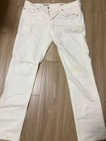 AG 화이트 데님 팬츠