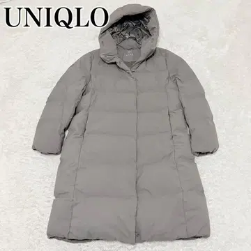 UNIQLO 롱 다운 코트 3XL 그레이지 후드 부착 방풍 발수