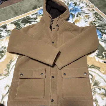 플리스 더플 코트 S 사이즈 베이지 버튼 고장