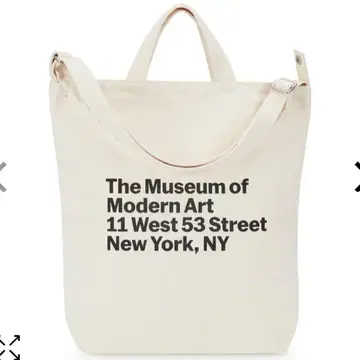 MoMA Baggu 리사이클드 코튼 덕 백 화이트