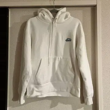 9090 화이트 후드 부착 후드티 L 사이즈