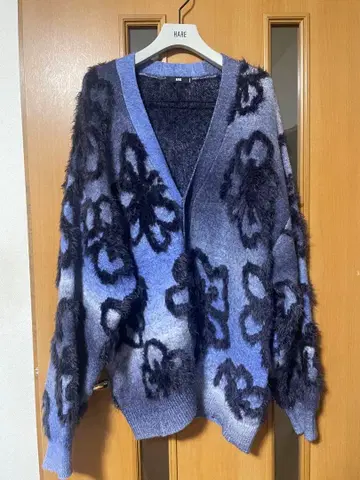 HARE 이소자이 하이쇼쿠 플라워 가디건