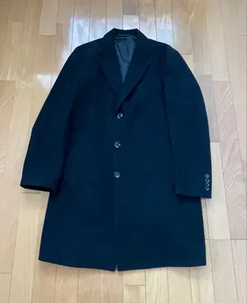 블랙 체스터 코트 블랙 롱 코트