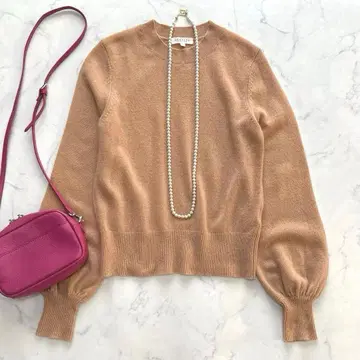 데밀리 DEMYLEE 캐시미어 100% 퍼프 슬리브 니트