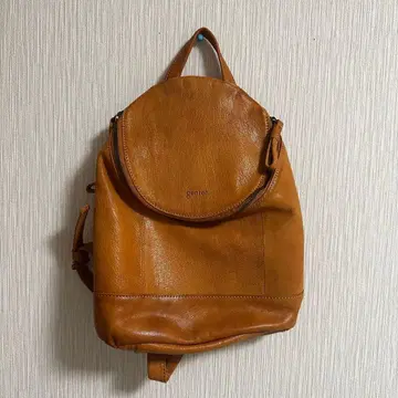 getlen 겐텐 브라운 가죽 백팩