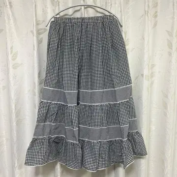 merry jenny 깅엄 체크 롱 스커트