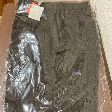 배송비 포함 익명 배송 새상품 팬츠 체크 속기모 일본제 밴딩 따뜻한 방한