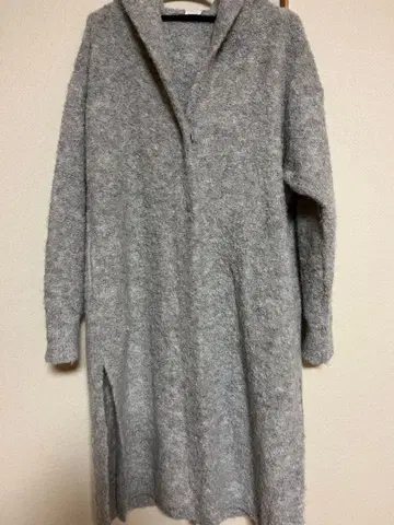 새상품급! C.T.plage 후드 부착 그레이 긴팔 가디건