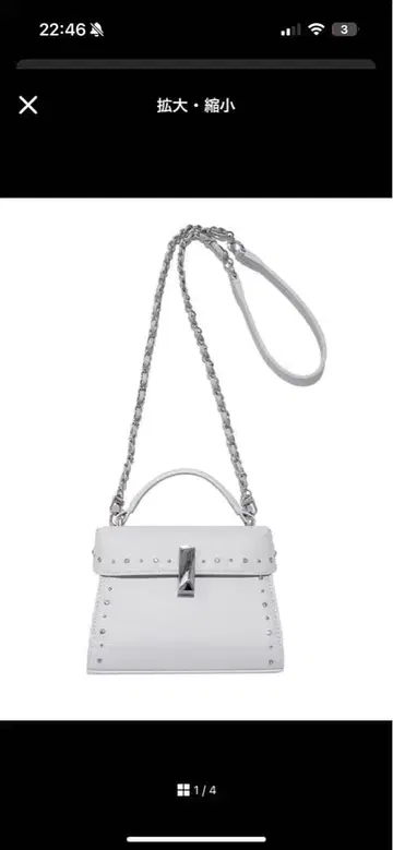 [ 얼룩 있음 ] CELFORD 비쥬 스터드 미니백 다크 그레이