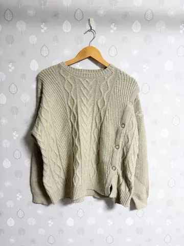 vingtrois 반트로아 아이보리 니트 케이블 니트 스웨터