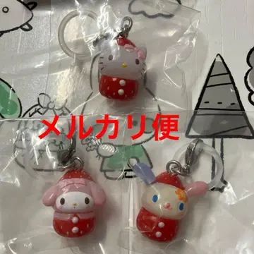 산리오 딸기 메지루시 액세서리 3개 세트