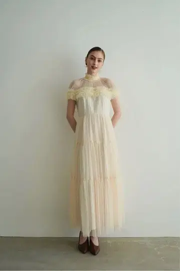 acka sheer shoulder dress