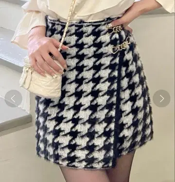 ROYAL PARTY 하운드 투스 미니 스커트