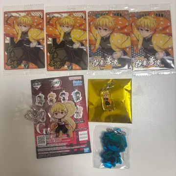 귀멸의 칼날 아가츠마 젠이츠 묶음 판매 카드 아크릴 키링 난자타운