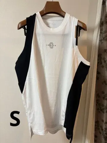 [ 미사용 새상품 ] CRONOS 탱크탑 화이트/블랙 S 사이즈