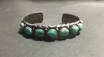 터콰이즈 11연 & 실버 925 뱅글 네이티브