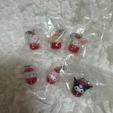 산리오 캐릭터즈 딸기 메지루시 액세서리 전 6종 컴플리트