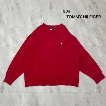 90s 타미힐피거 맨투맨 자수 아메카지 V 가제트 빈티지