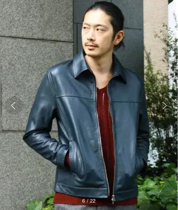 남성용 비기 램 가죽 라이더 자켓 S 사이즈