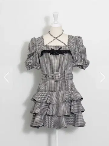 [ pium ] 티어드 프릴 미니 원피스