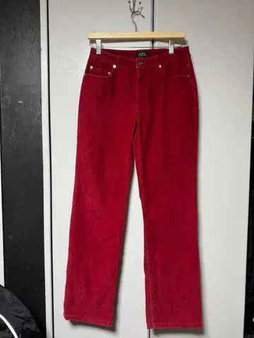 90s A.P.C 이스트 바이 웨스트 시기 28 빨간색 코듀로이 슬랙스