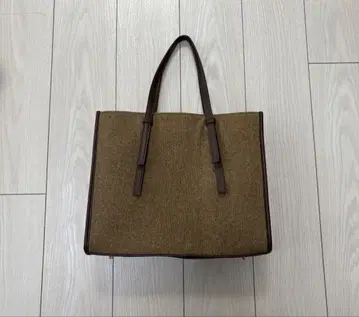 SENSE OF PLACE 브라운 울풍 토트백