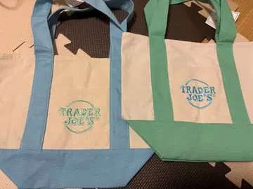 트레이더 조스 토트백 파랑과 그린