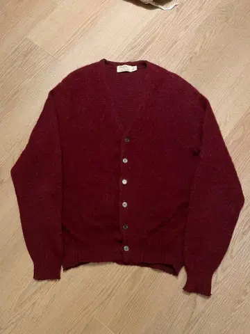 60's Rudd's 모헤어 가디건 버건디 M