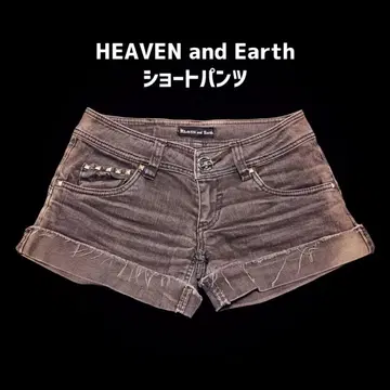 HEAVEN and Earth 그레이 숏팬츠 헤이세이 갸루 y2k