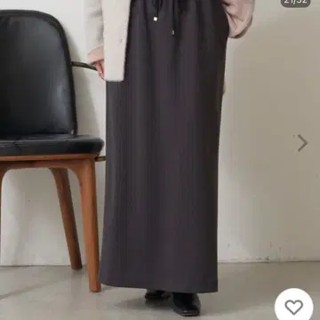 새상품 제나 차콜 그레이 울 라이크 이지 스커트