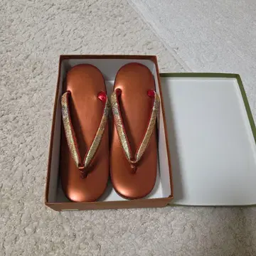 조리 구리색 꽃무늬 하나오 박스 포함