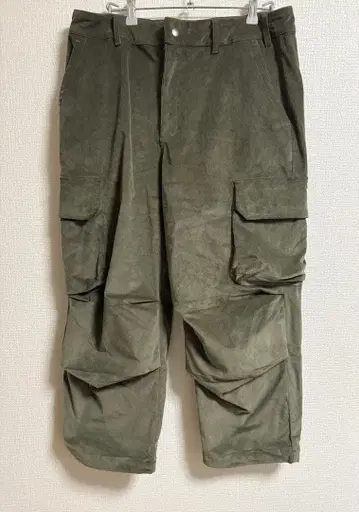 FOURTHIRTY 코듀로이 카고 팬츠 올리브