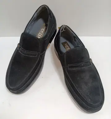 [하자품] SORELLA 25.5cm EEE 스웨이드 로퍼 일본제 블랙