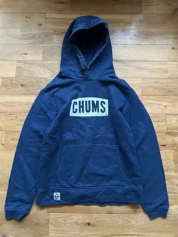 CHUMS 네이비 후드 부착 후드티 S