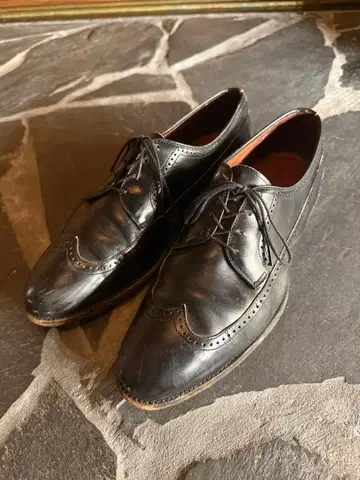 Allen Edmonds 아렌 에드몬즈 가죽 신발 풀 브로그 검정 블랙