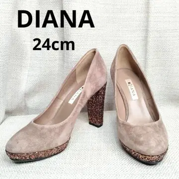 Diana 베이지 스웨이드 하이힐 펌프스 24cm