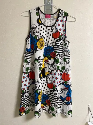 도쿄 디즈니 리조트 백설공주 슬리브리스 원피스 L