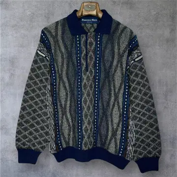 90s 빈티지 Francesco Morri 이탈리아제 옷깃 니트 L