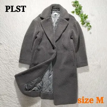 PLST 보아 체스터 코트 충전솜 안감 퀼팅 손세탁 가능 그레이 M