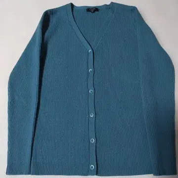 미사용품 울 100% 가디건 블루그린 사이즈 L