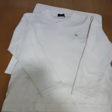 EPoca Uomo 화이트 V넥 긴팔 티셔츠