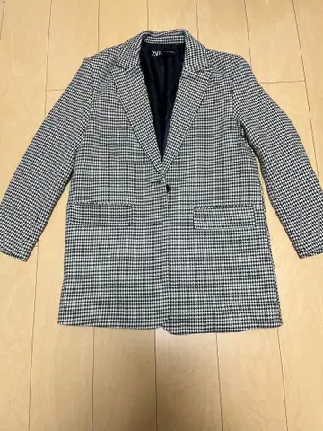 ZARA 체크 무늬 테일러드 자켓